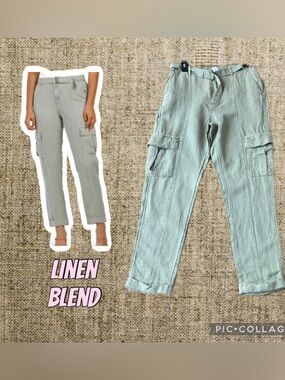 Nwt M linen blend cargo pants​